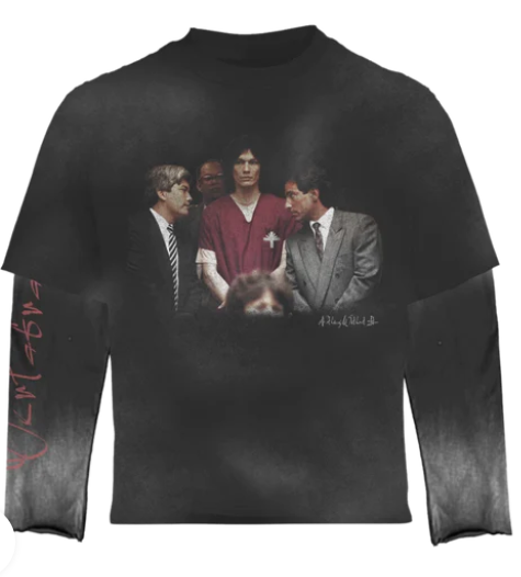 Vertabrae Double Sleve Stalker Shirt Black Color