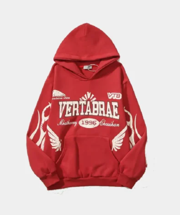 Vertabrae Logo Hoodie Red