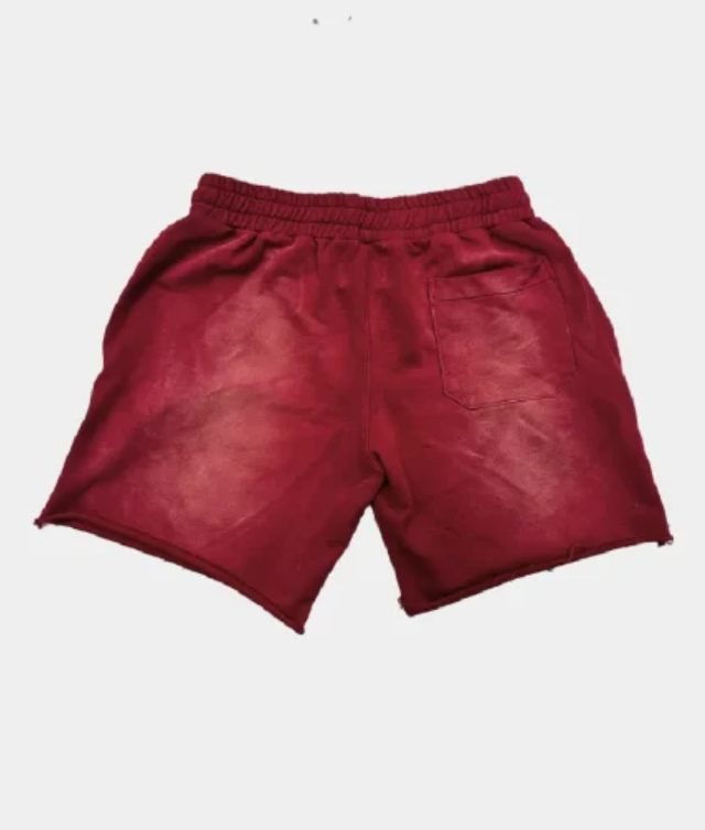 Vertabrae Double Emblem Shorts Red