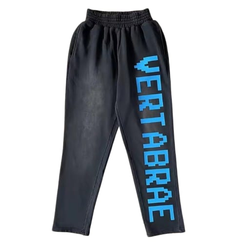 Vertabrae Black with Blue Color Sweatpant