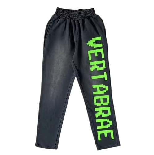 Vertabrae Black with Green Color Sweatpant