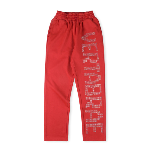 Vertabrae Red with Red Diamond Shine Sweatpant
