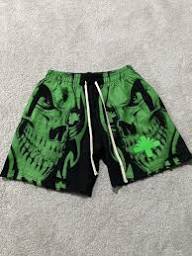 Skull Face Shorts "Black/Green"
