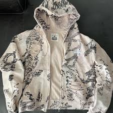 Vertabrae – Ivory Graffiti Zip Up Hoodie